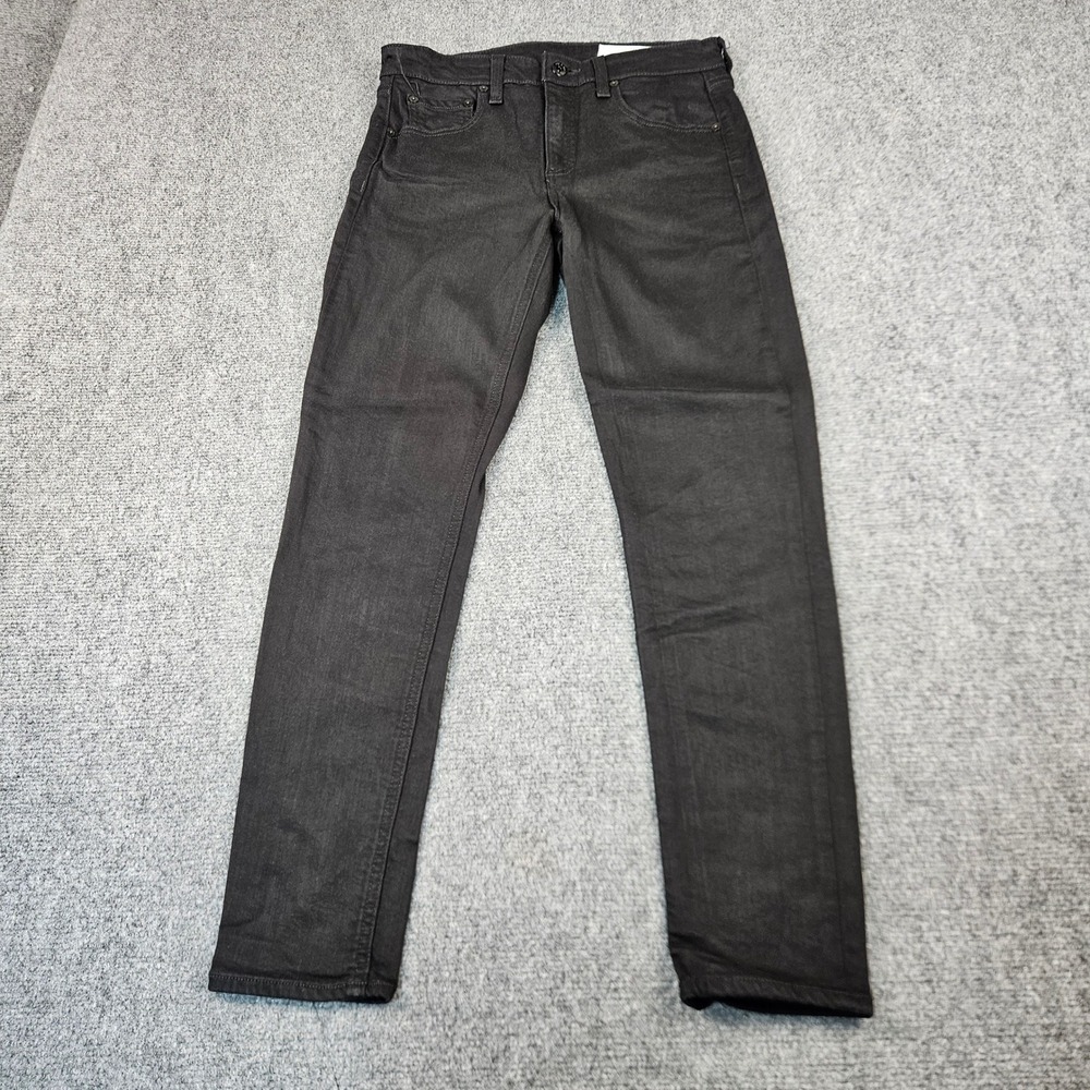 Rag & Bone Cate Mid-Rise Ankle Skinny Jeans Black WDD21S2651N5BL Size 27